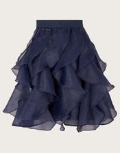 Cancan Ruffle Skirt, Blue (NAVY), large