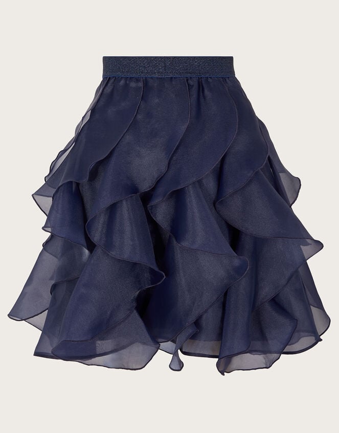 Cancan Ruffle Skirt, Blue (NAVY), large