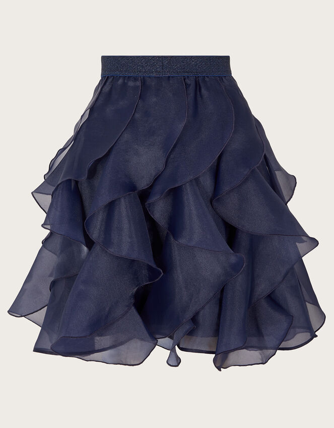 Cancan Ruffle Skirt, Blue (NAVY), large