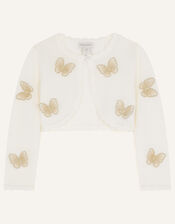Baby Butterfly Cardigan, Ivory (IVORY), large