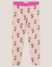 Floral Print Leggings, Multi (MULTI), large