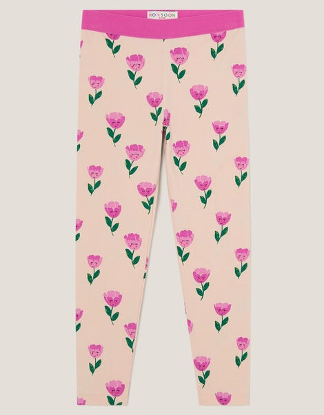 Floral Print Leggings, Multi (MULTI), large
