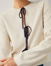 Tula Tie Cardigan, Ivory (IVORY), large