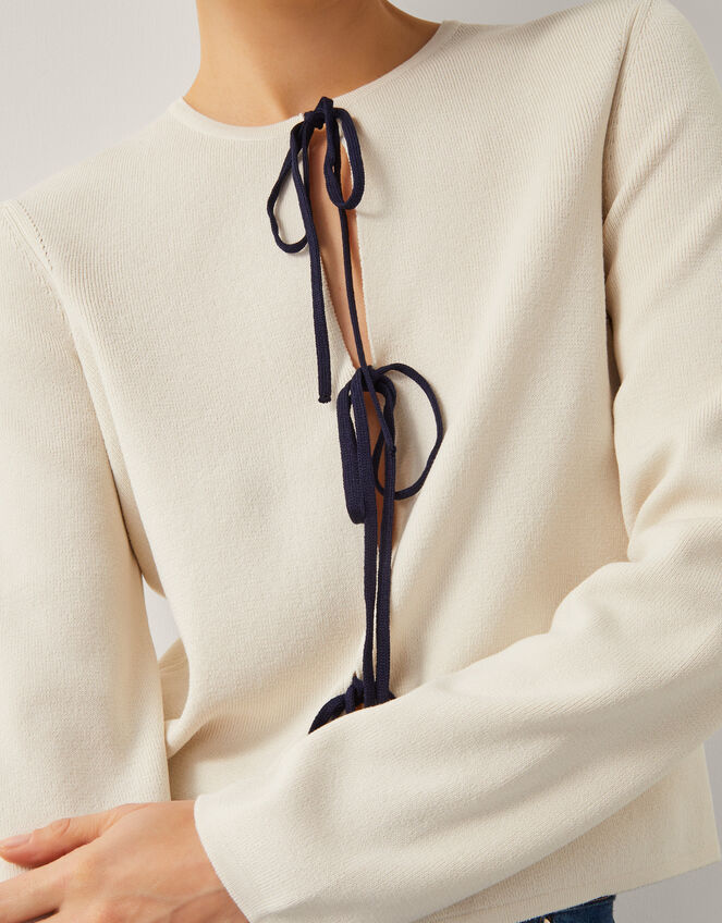 Tula Tie Cardigan, Ivory (IVORY), large