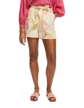 Scotch and Soda Floral Print Casual Shorts, Pink (PINK), large