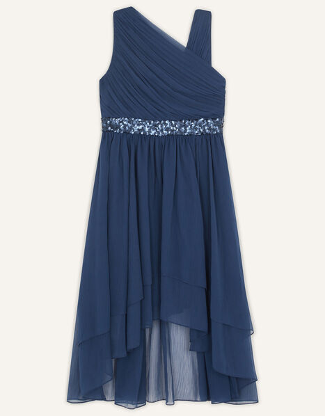 Abigail One Shoulder Prom Dress  Blue, Blue (NAVY), large