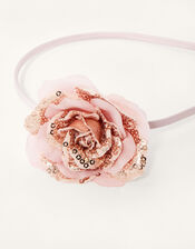 Leah Sequin Flower Headband, , large