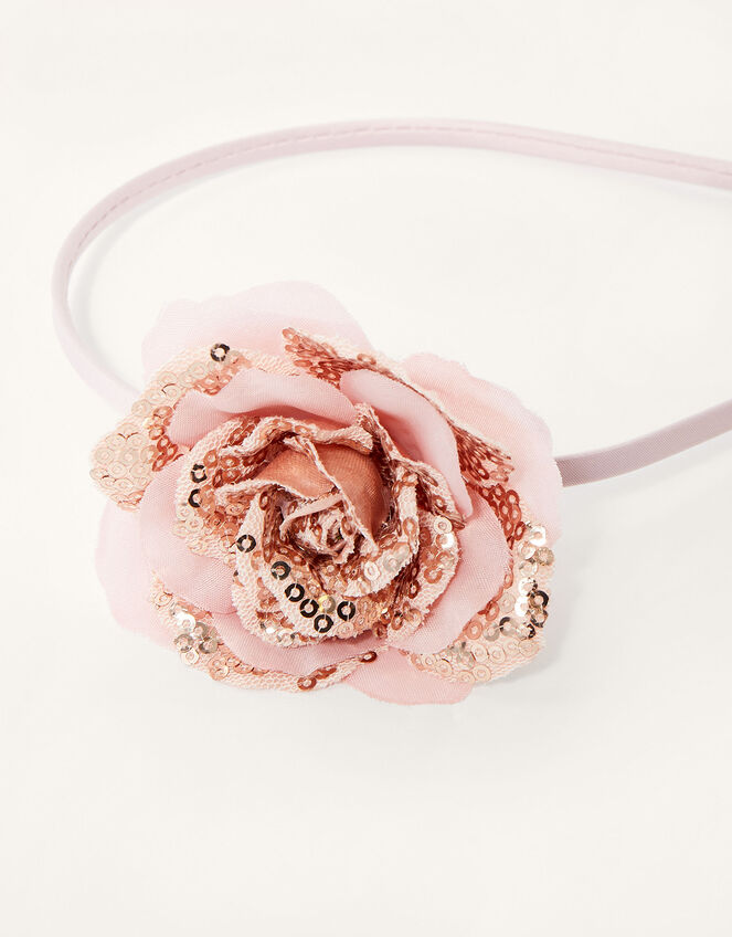 Leah Sequin Flower Headband, , large
