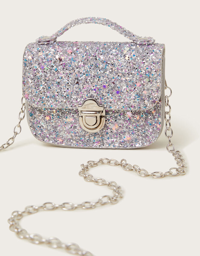 Glitter Mini Bag, Silver (SILVER), large