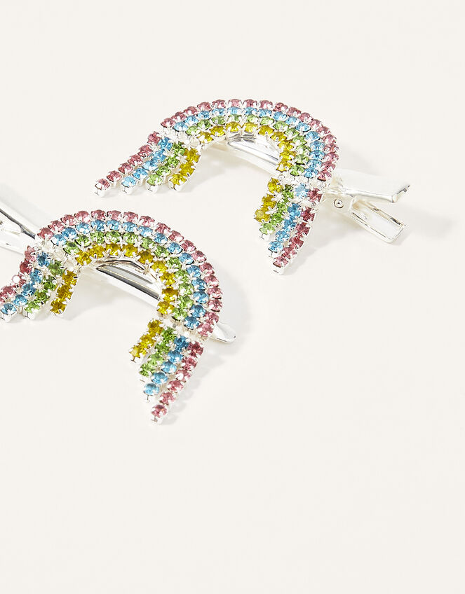 Diamante Tassel Rainbow Hair Clip Twinset, , large