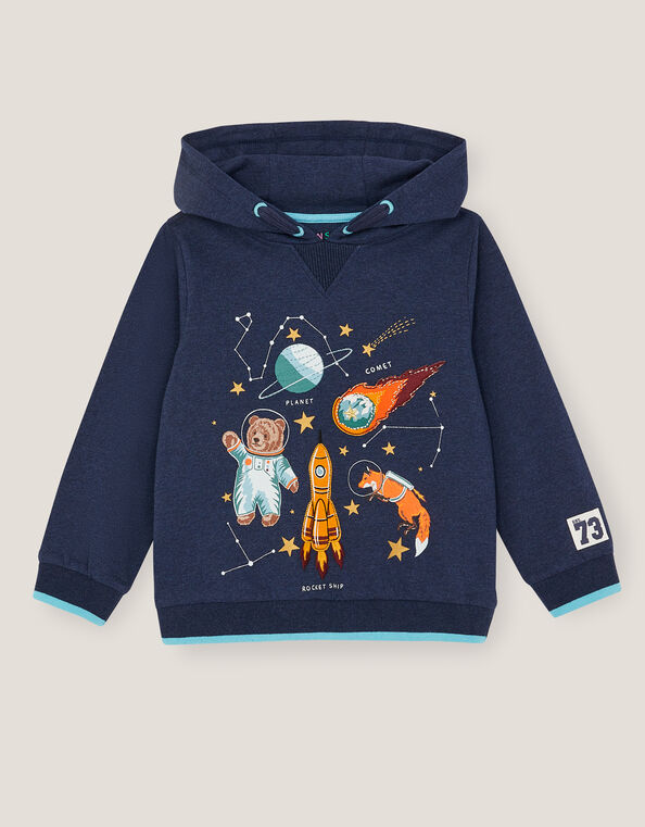 Glow In The Dark Space Hoodie, Blue (NAVY), large