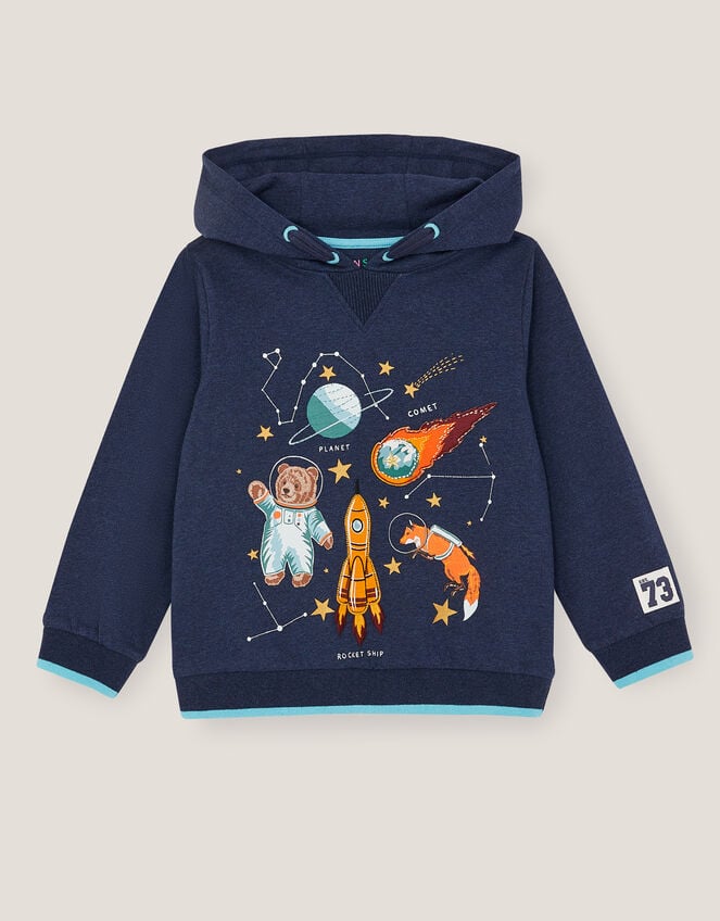 Glow In The Dark Space Hoodie, Blue (NAVY), large