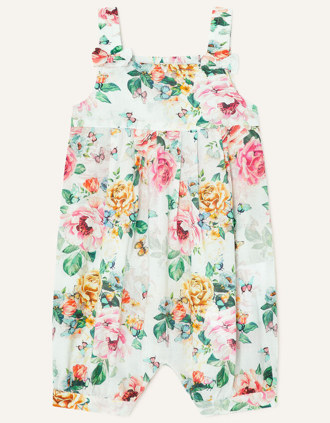 Baby Floral Rose Print Romper, Pink (PINK), large