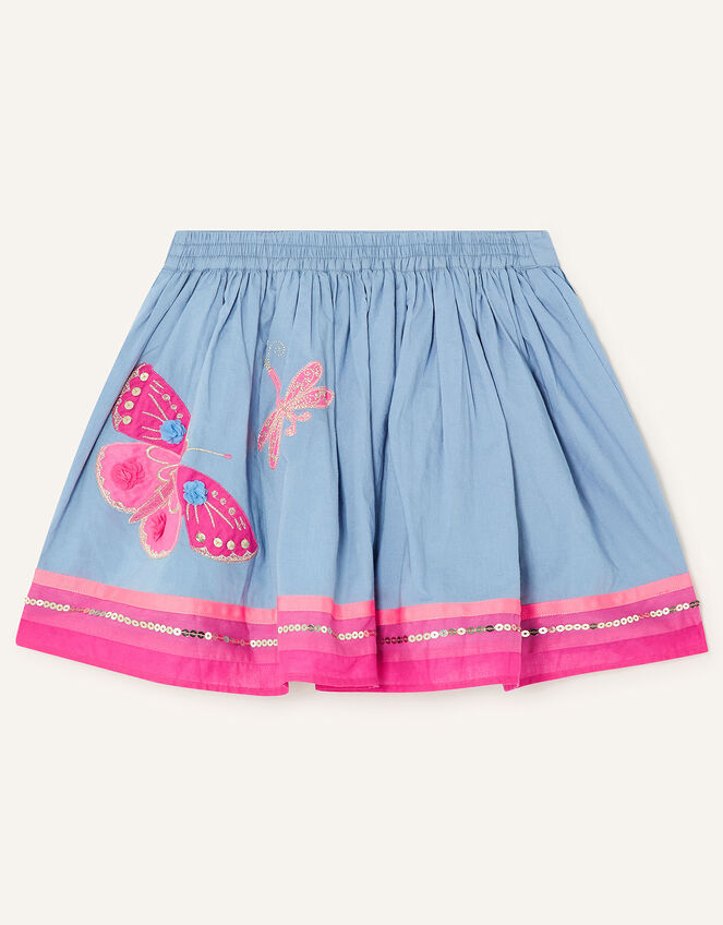 Dragonfly and Butterfly Skirt, Blue (BLUE), large