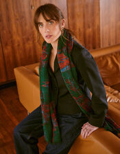 One Hundred Stars Pagoda Forest Wool Scarf, , large
