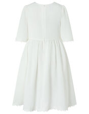 Fontaine Tunic Dress with Lace Applique, Ivory (IVORY), large