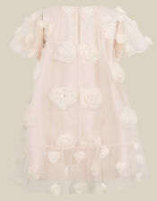 Lily Rose Appliqu&eacute; Mesh Party Dress, White (WARM IVORY), large