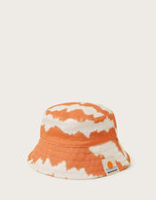 Tie Dye Bucket Hat, Orange (ORANGE), large