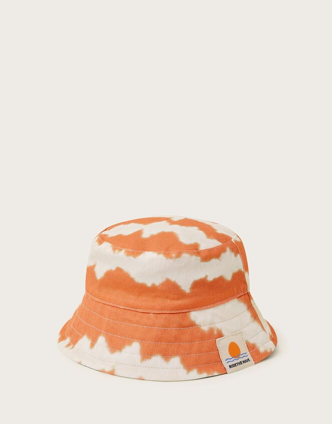 Tie Dye Bucket Hat, Orange (ORANGE), large
