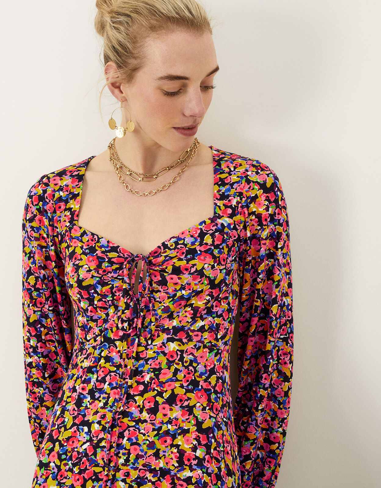 Monsoon opal print tea dress online