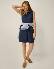 Bridget Button Tank Top, Blue (NAVY), large
