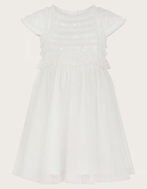 Baby Ruffle Truth Dress, Ivory (IVORY), large