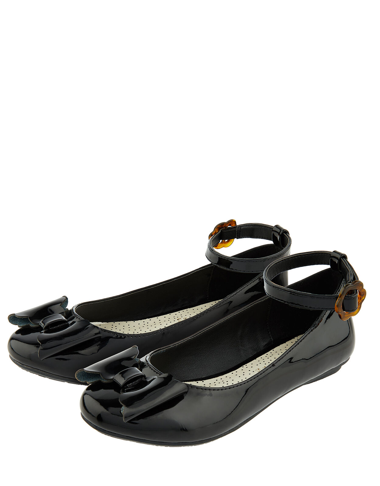 girls black patent shoes