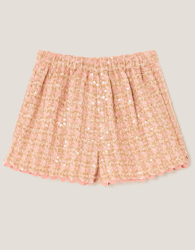 Sequin Tweed Skort, Pink (PINK), large