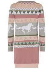 Horse and Star Knit Dress, Pink (PALE PINK), large