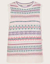 Fair Isle Tabard, Ivory (IVORY), large