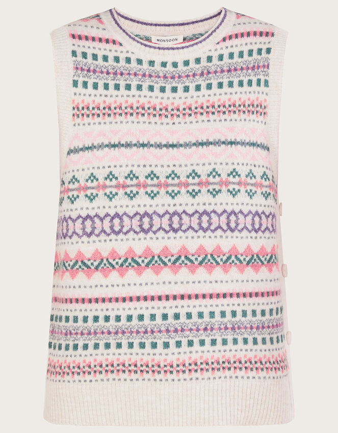 Fair Isle Tabard, Ivory (IVORY), large