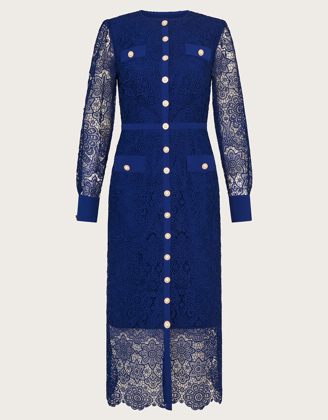 Reyna Lace Dress, Blue (BLUE), large