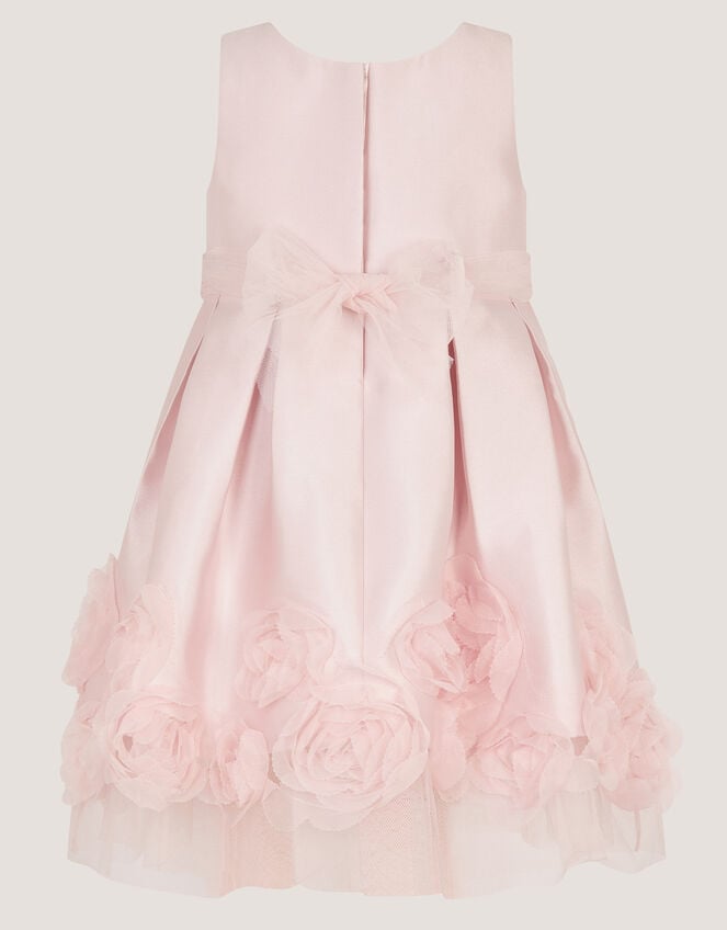 Baby Appliqu&eacute; Rose Party Dress, Pink (DUSKY PINK), large