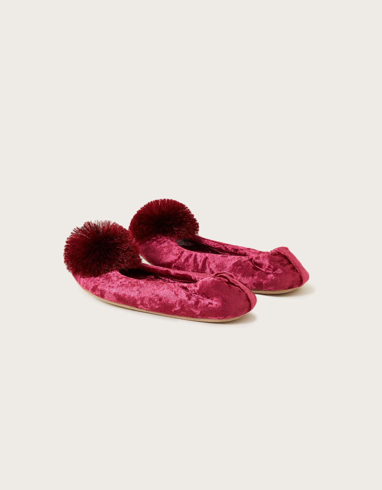 Velvet pom hotsell pom slippers