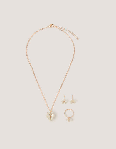Cluster Flower Jewellery Set, , large