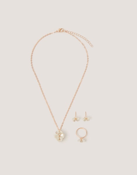 Cluster Flower Jewellery Set, , large