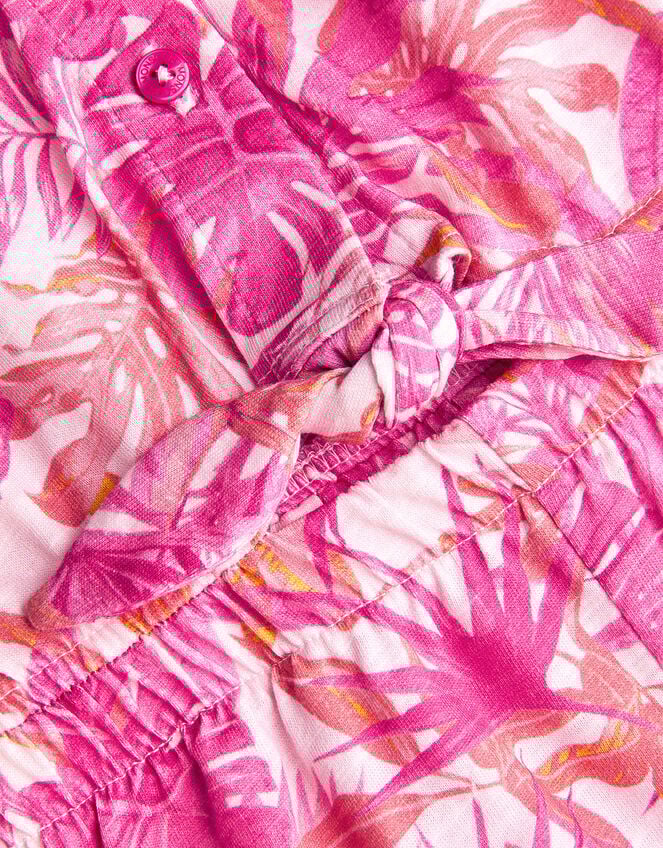 Birds Of Paradise Short Sleeve Playsuit, Pink (PINK), large