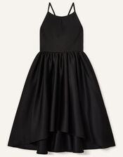 Bow Back Scuba Prom Dress, Black (BLACK), large