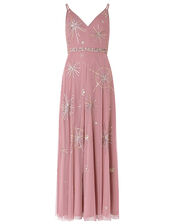 Arabella Star Embellished Maxi Dress, Pink (PINK), large