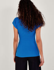 Side Knot Jersey Top, Blue (BLUE), large