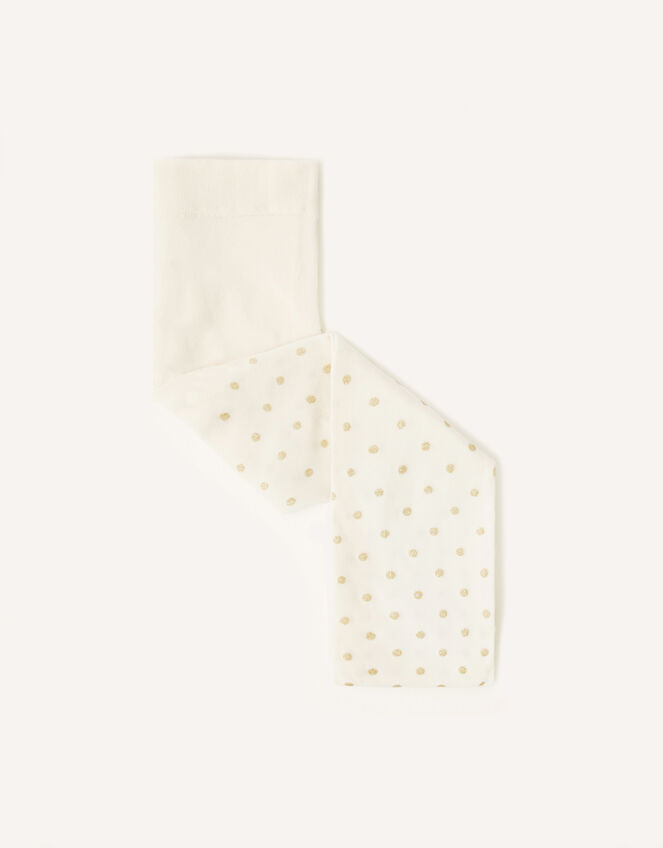 Baby Glitter Spot Tights, Gold (GOLD), large