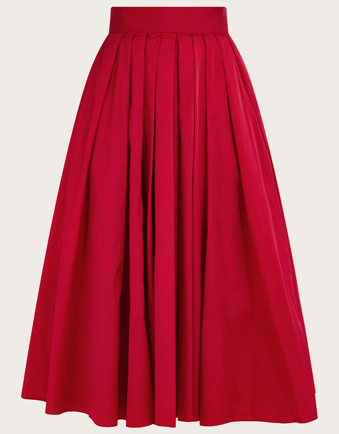 Tully Taffeta Skirt, Red (RED), large
