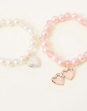 Pearly Heart Trinket Bracelet Set, , large