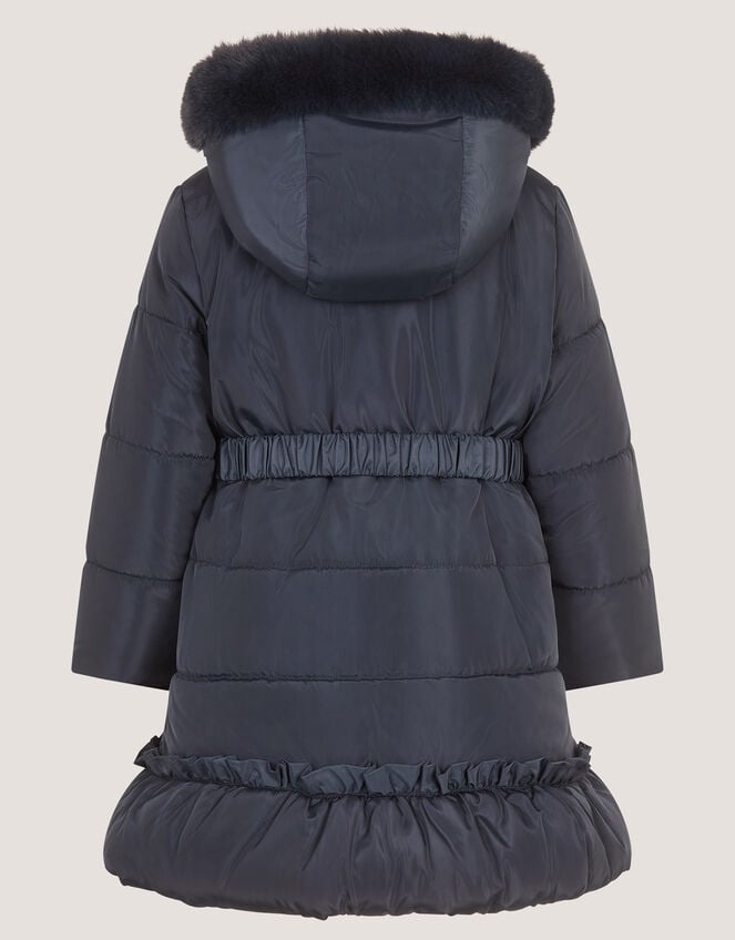 Bonita Bow Padded Coat, Blue (NAVY), large