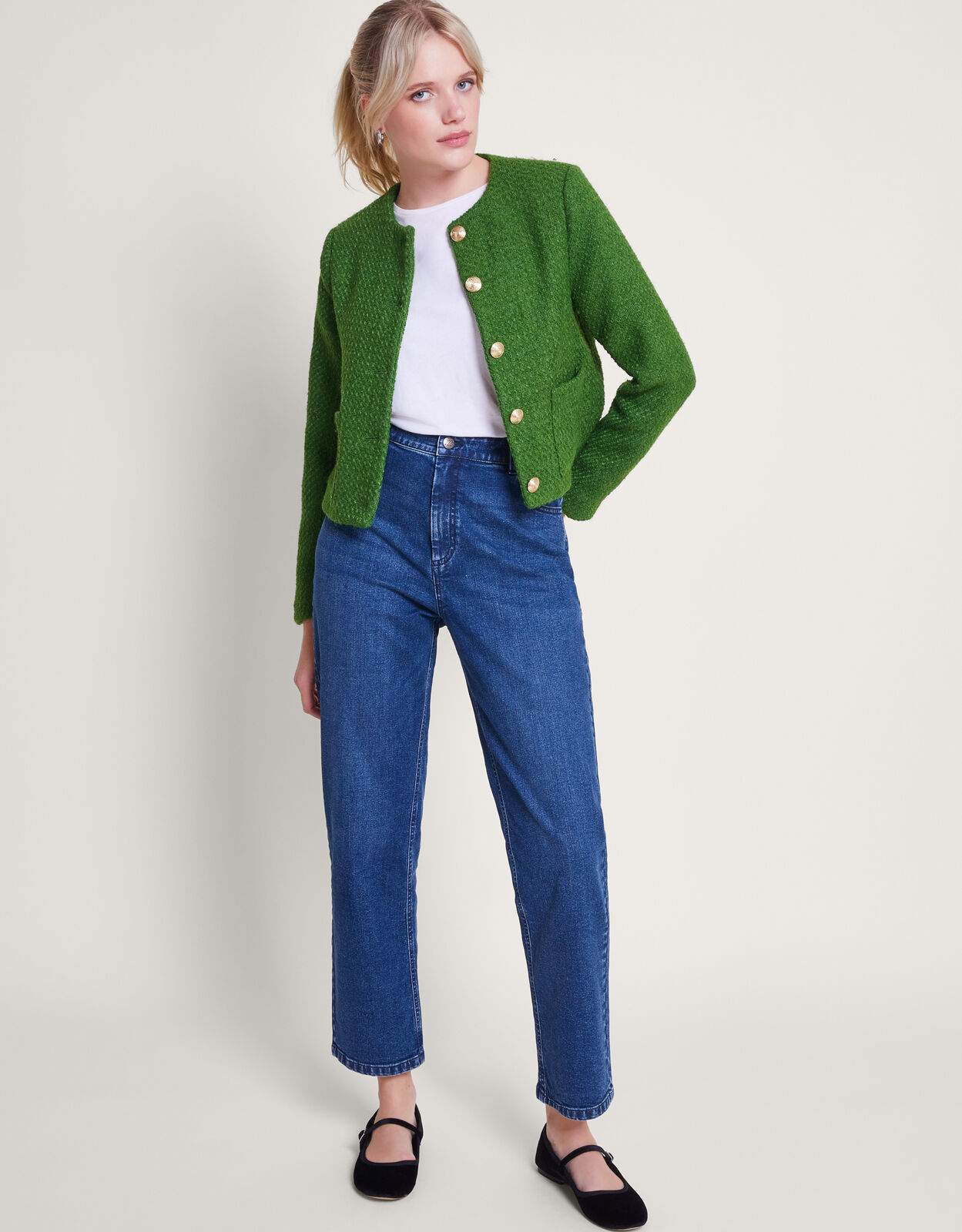 Monsoon cropped jacket deals