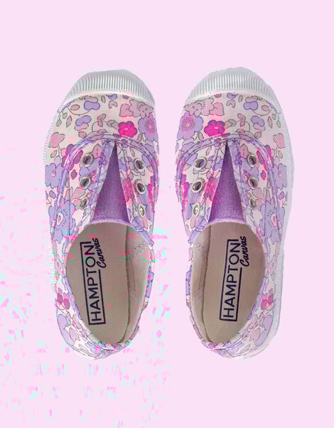 Hampton Canvas Plum Plimsolls, Purple (LILAC), large