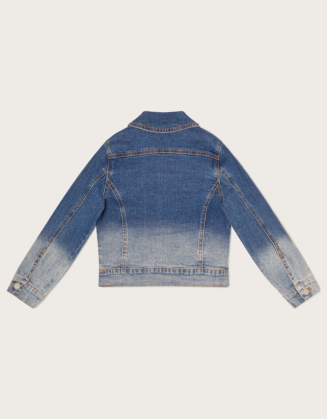 Ombre Denim Jacket	, Blue (BLUE), large