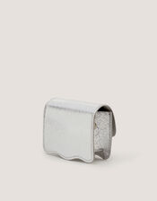 Mini Diamant&eacute; Flower Metallic Bag, , large