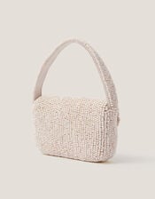 Mini Flower Beaded Bag, , large