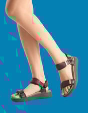 Woden Line Sandals, Brown (BROWN), large